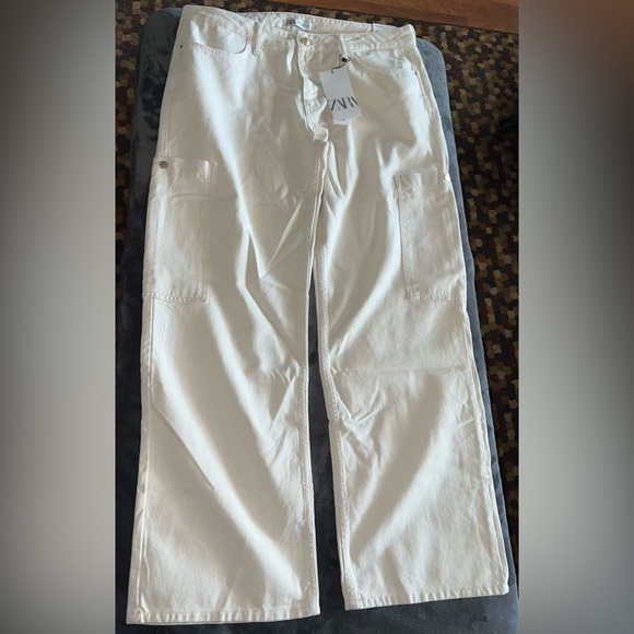Zara Straight Cargo Jean Z1975 Size 14 New with tags - Picture 9 of 16
